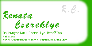 renata csereklye business card